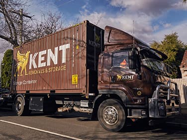 Kent container truck parked on a street