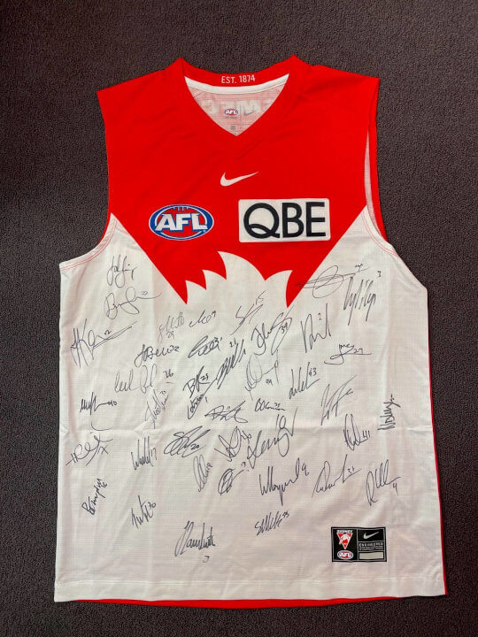signed swans jersey
