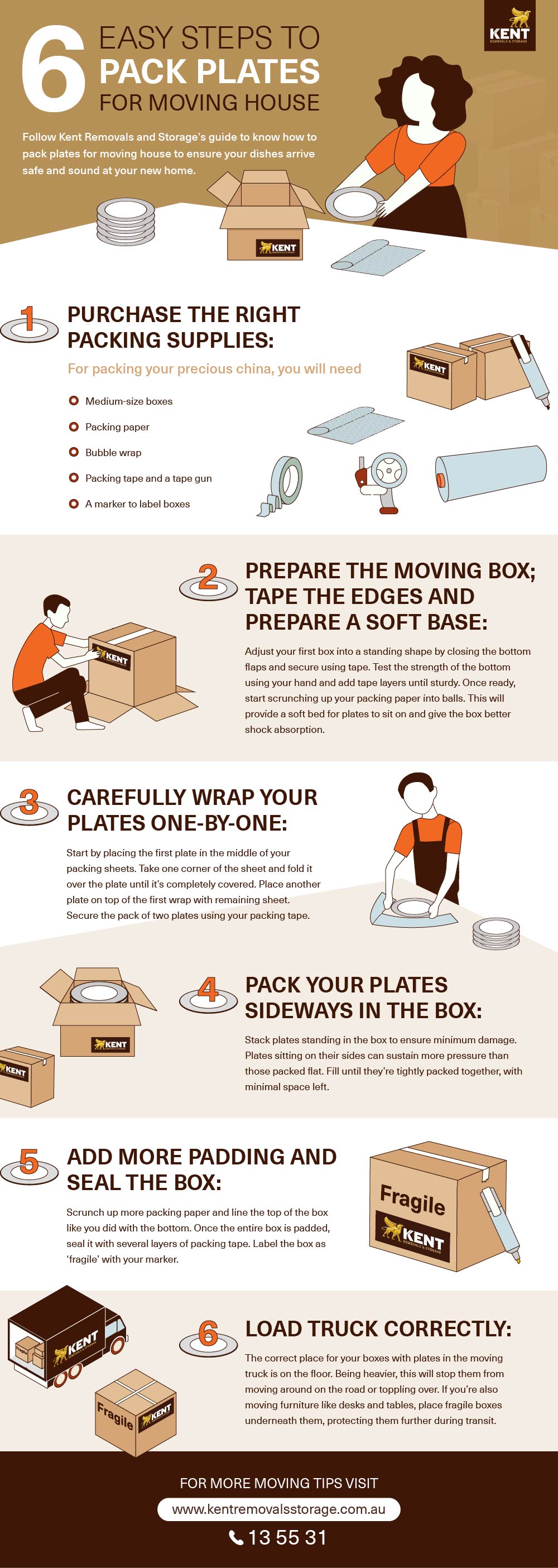 6 Easy Steps To Pack Plates for Moving House image