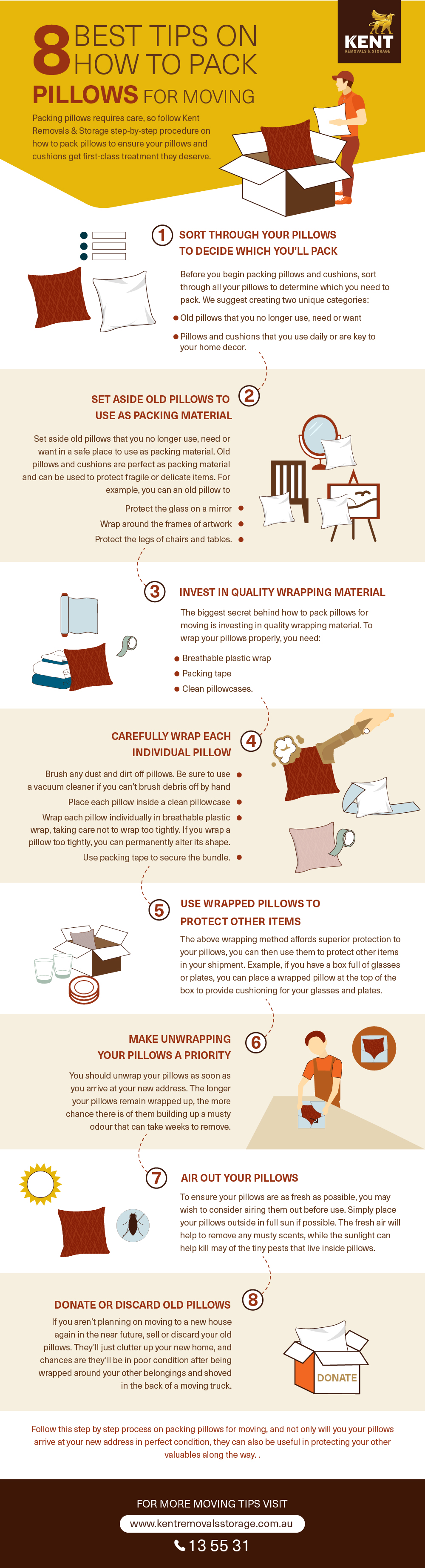 8 Best Tips On How To Pack Pillows For Moving