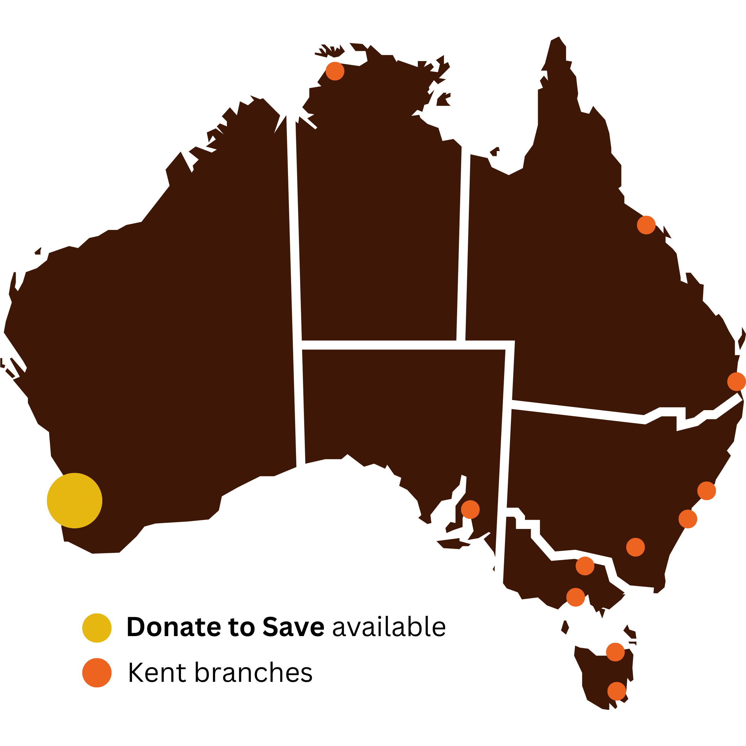 Donate to Save Kent Removals Australia Map